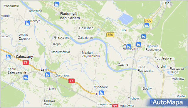 mapa Wólka Turebska, Wólka Turebska na mapie Targeo