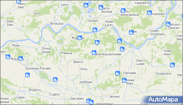 mapa Wólka-Wojciechówek, Wólka-Wojciechówek na mapie Targeo
