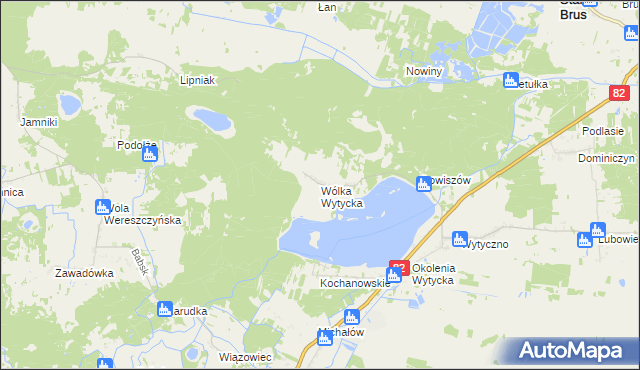 mapa Wólka Wytycka, Wólka Wytycka na mapie Targeo