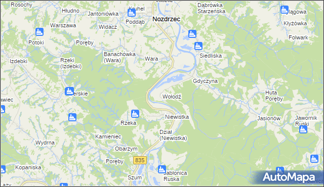 mapa Wołodź, Wołodź na mapie Targeo