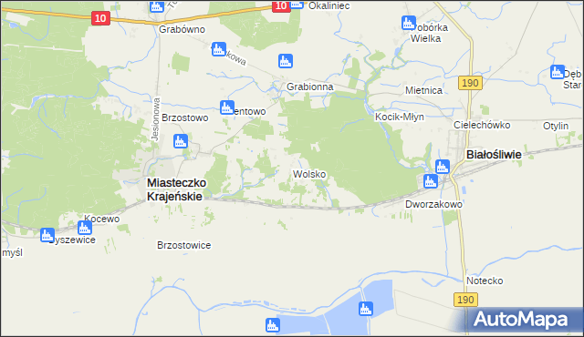 mapa Wolsko, Wolsko na mapie Targeo