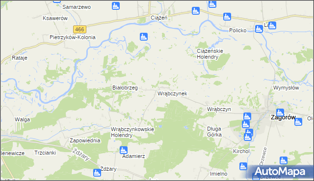 mapa Wrąbczynek, Wrąbczynek na mapie Targeo