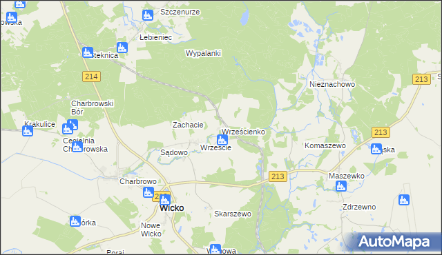 mapa Wrześcienko, Wrześcienko na mapie Targeo