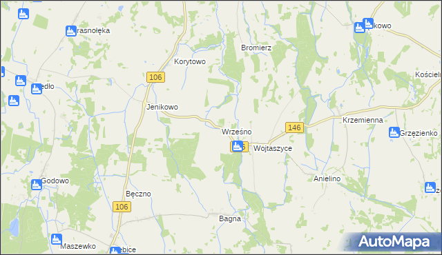 mapa Wrześno, Wrześno na mapie Targeo