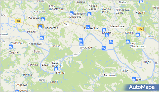 mapa Wybrzeże, Wybrzeże na mapie Targeo