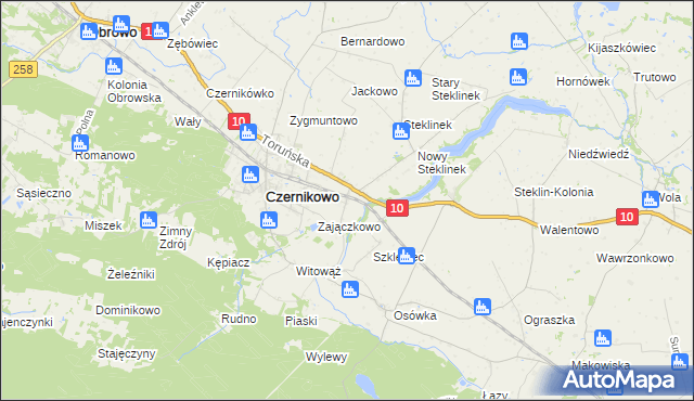 mapa Wygoda gmina Czernikowo, Wygoda gmina Czernikowo na mapie Targeo