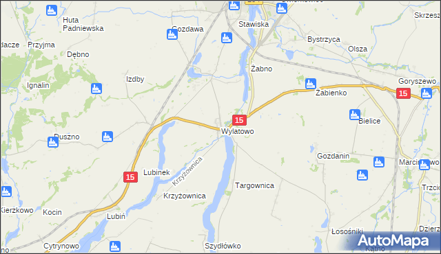 mapa Wylatowo, Wylatowo na mapie Targeo