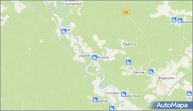 mapa Wysoka gmina Nowogród Bobrzański, Wysoka gmina Nowogród Bobrzański na mapie Targeo