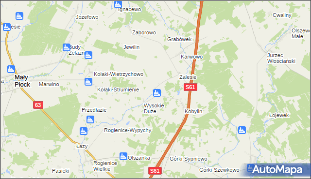 mapa Wysokie Małe, Wysokie Małe na mapie Targeo