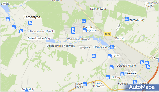 mapa Wyżnica, Wyżnica na mapie Targeo