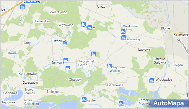 mapa Wziąchowo Małe, Wziąchowo Małe na mapie Targeo