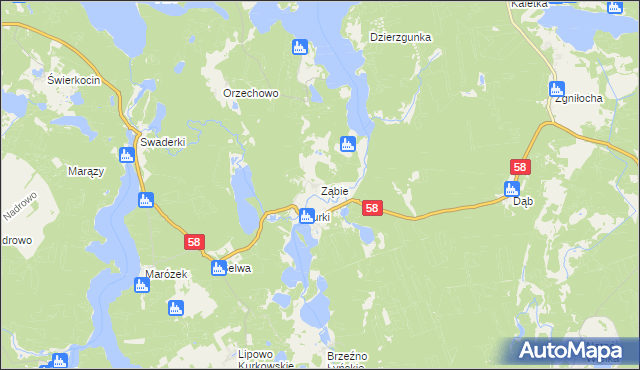 mapa Ząbie, Ząbie na mapie Targeo