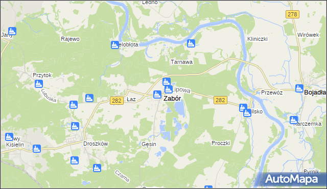 mapa Zabór, Zabór na mapie Targeo