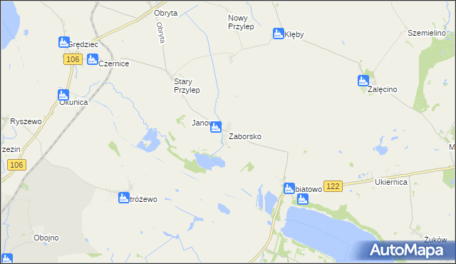 mapa Zaborsko, Zaborsko na mapie Targeo