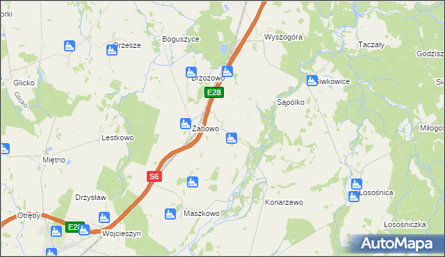 mapa Żabówko, Żabówko na mapie Targeo