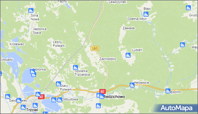 mapa Zachodzko, Zachodzko na mapie Targeo