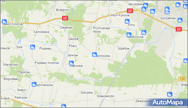 mapa Zachorzów, Zachorzów na mapie Targeo