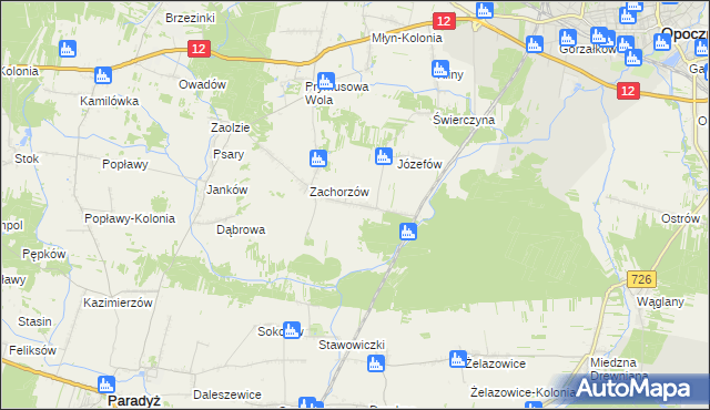 mapa Zachorzów-Kolonia, Zachorzów-Kolonia na mapie Targeo