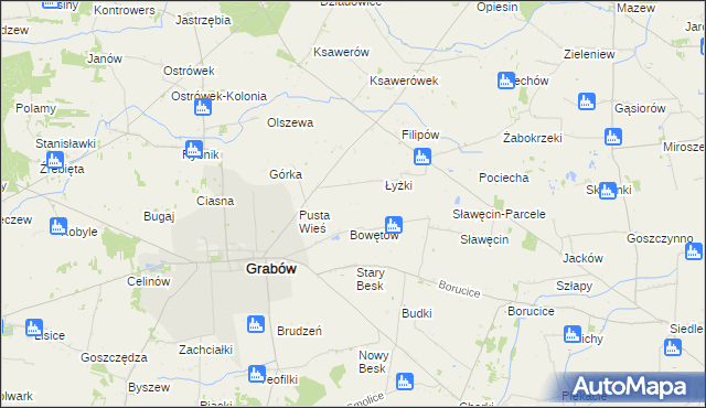 mapa Żaczki, Żaczki na mapie Targeo