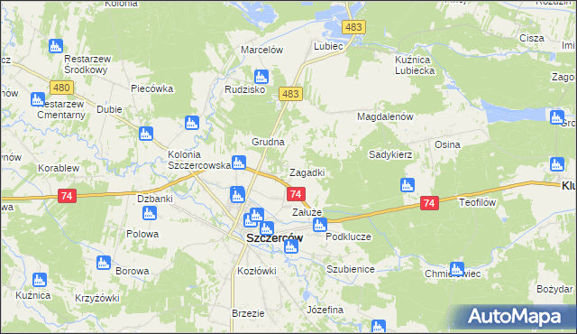 mapa Zagadki, Zagadki na mapie Targeo