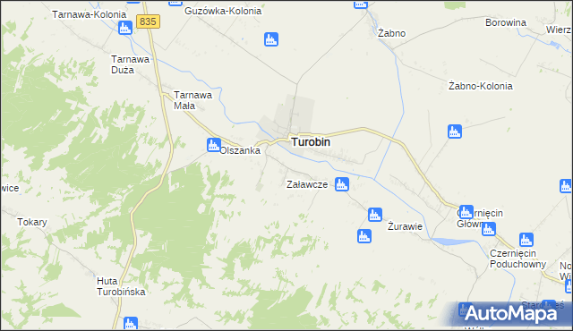 mapa Zagroble, Zagroble na mapie Targeo