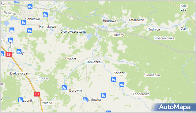 mapa Zajezierce, Zajezierce na mapie Targeo