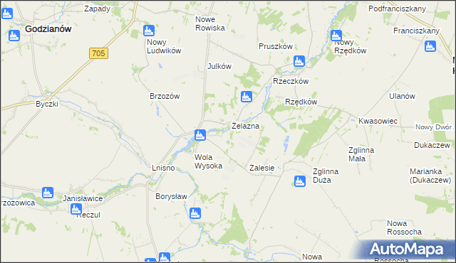 mapa Zajrzew, Zajrzew na mapie Targeo