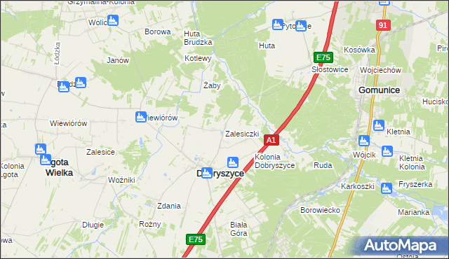 mapa Zalesiczki, Zalesiczki na mapie Targeo