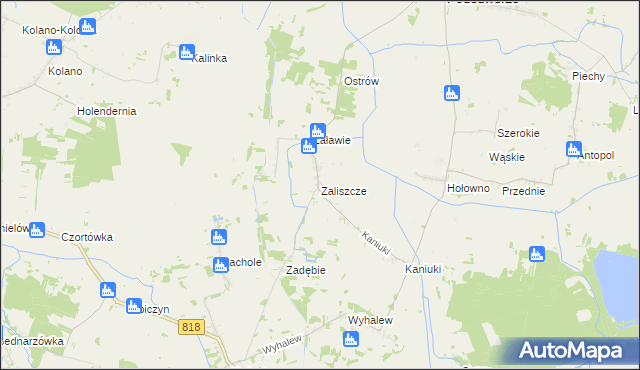 mapa Zaliszcze, Zaliszcze na mapie Targeo