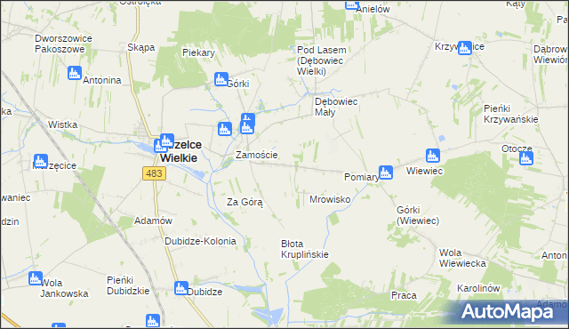 mapa Zamoście-Kolonia, Zamoście-Kolonia na mapie Targeo