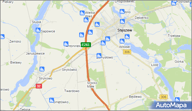 mapa Zamysłowo, Zamysłowo na mapie Targeo