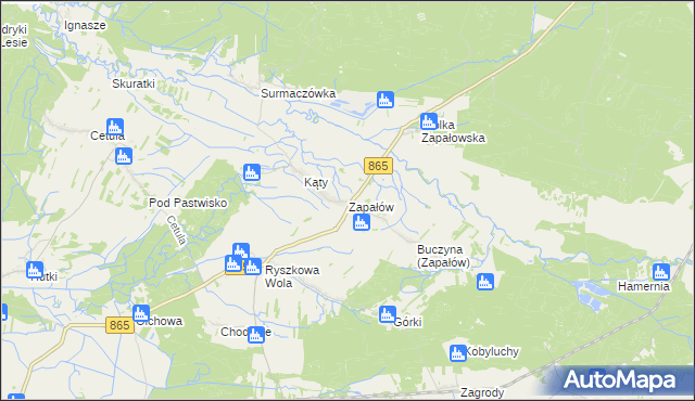 mapa Zapałów, Zapałów na mapie Targeo