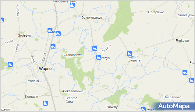 mapa Żarczyn gmina Kcynia, Żarczyn gmina Kcynia na mapie Targeo