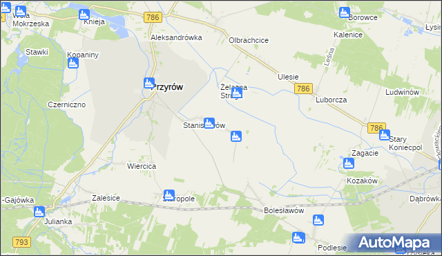 mapa Zarębice, Zarębice na mapie Targeo