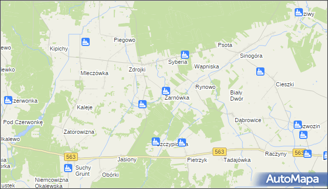 mapa Żarnówka gmina Lubowidz, Żarnówka gmina Lubowidz na mapie Targeo