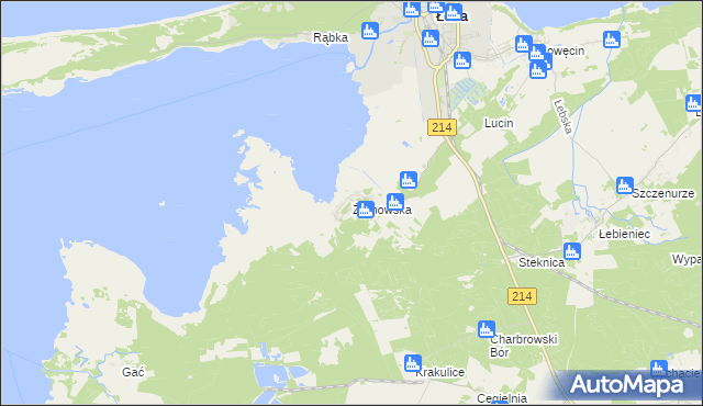 mapa Żarnowska, Żarnowska na mapie Targeo