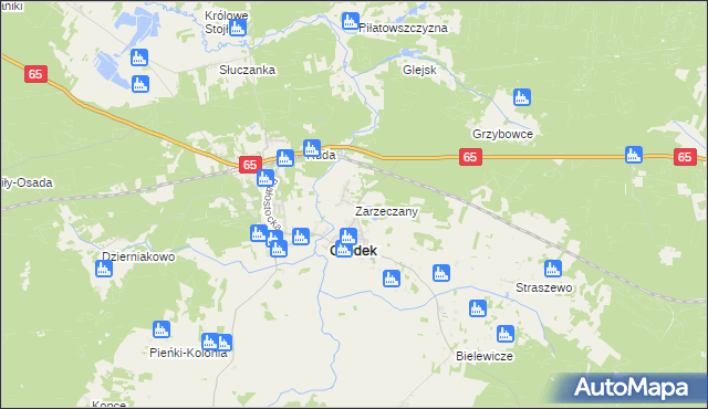 mapa Zarzeczany, Zarzeczany na mapie Targeo