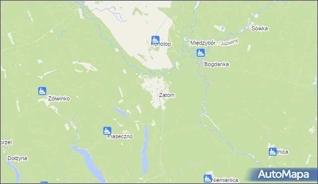 mapa Zatom, Zatom na mapie Targeo