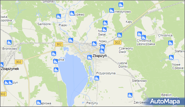 mapa Zbąszyń, Zbąszyń na mapie Targeo