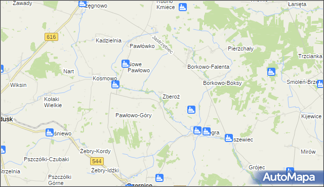 mapa Zberoż, Zberoż na mapie Targeo