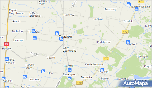 mapa Zborów gmina Żelazków, Zborów gmina Żelazków na mapie Targeo