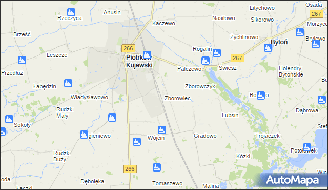 mapa Zborowiec, Zborowiec na mapie Targeo