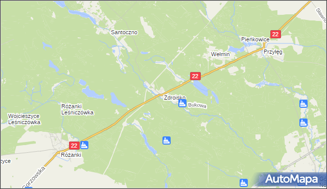 mapa Zdroisko, Zdroisko na mapie Targeo