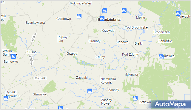 mapa Zduny gmina Świedziebnia, Zduny gmina Świedziebnia na mapie Targeo