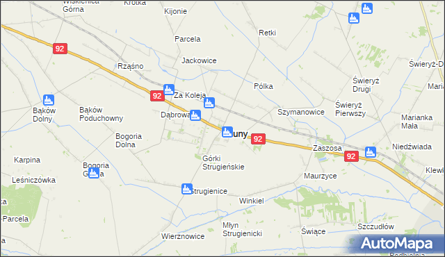 mapa Zduny powiat łowicki, Zduny powiat łowicki na mapie Targeo