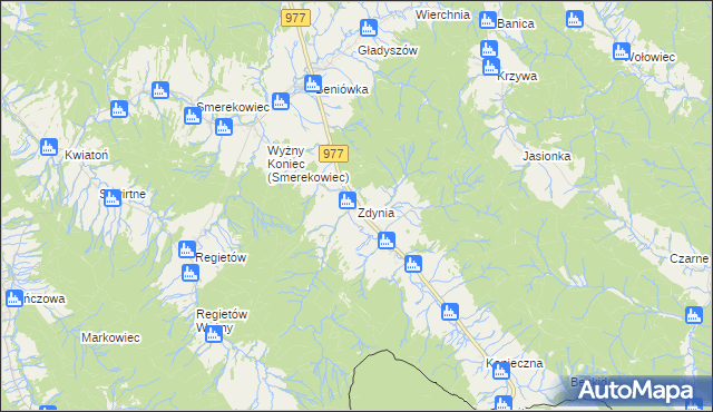 mapa Zdynia, Zdynia na mapie Targeo