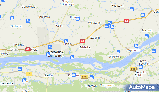 mapa Zdziarka, Zdziarka na mapie Targeo