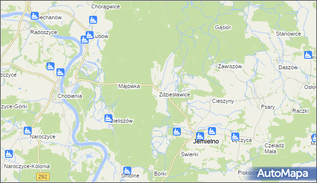 mapa Zdziesławice, Zdziesławice na mapie Targeo