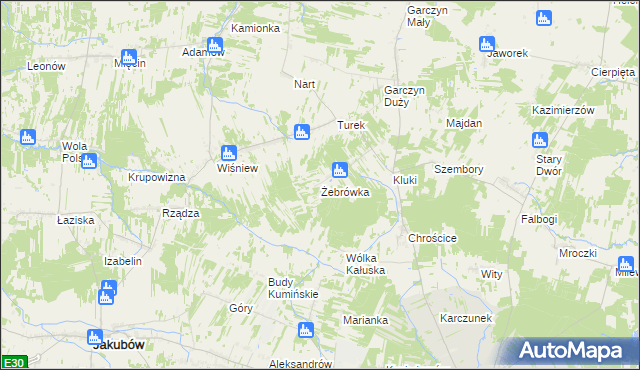 mapa Żebrówka, Żebrówka na mapie Targeo