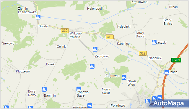 mapa Żegrówko, Żegrówko na mapie Targeo